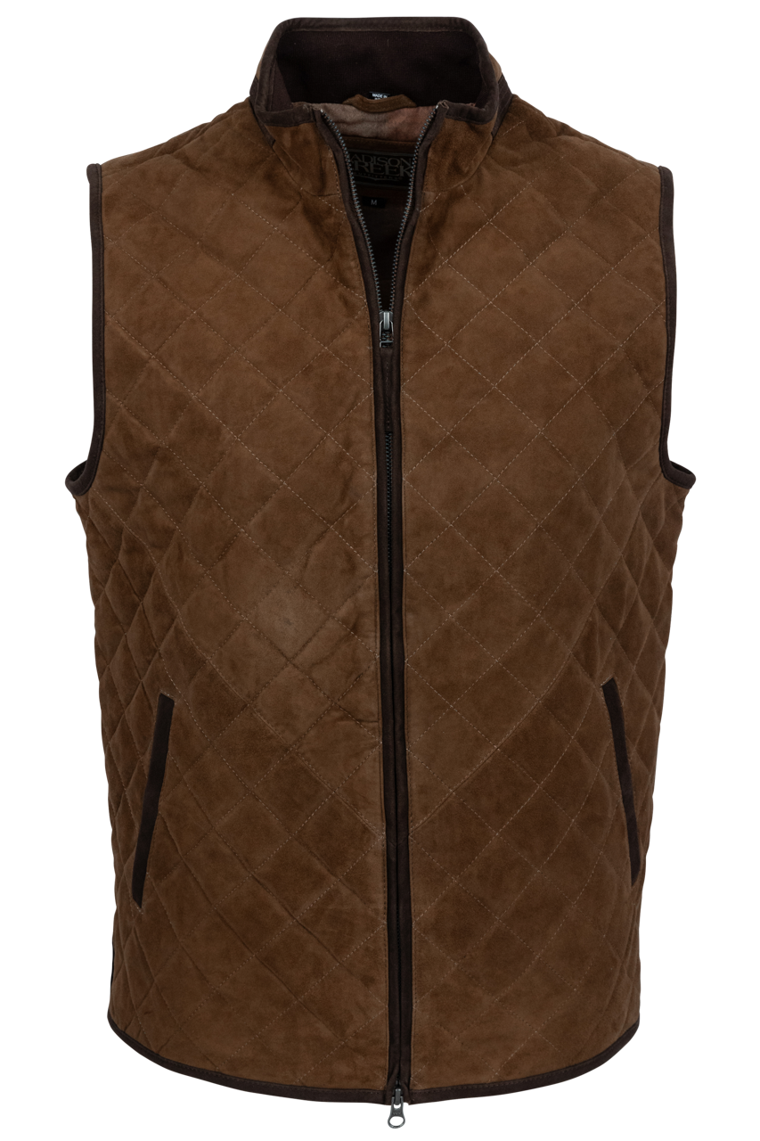 Madison Creek Ridgeland Quilted Goat Suede Western Vest | Pinto Ranch