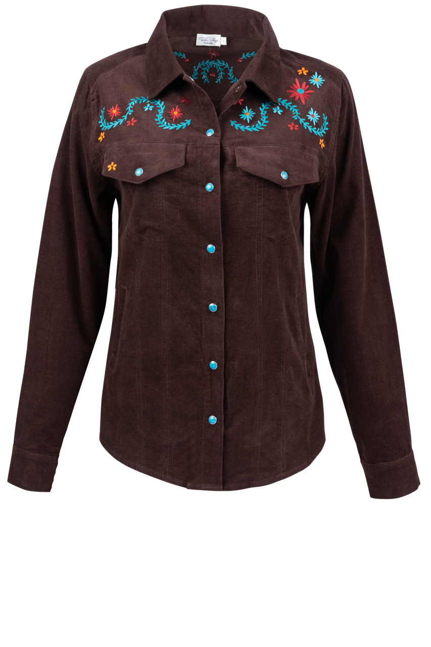Tasha Polizzi Embroidered Corduroy Shirt