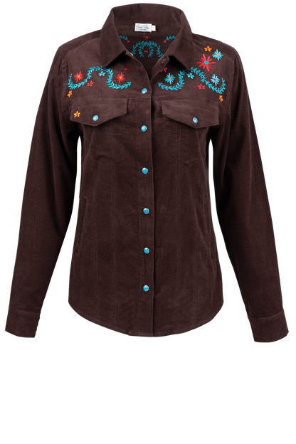 Tasha Polizzi Embroidered Corduroy Shirt