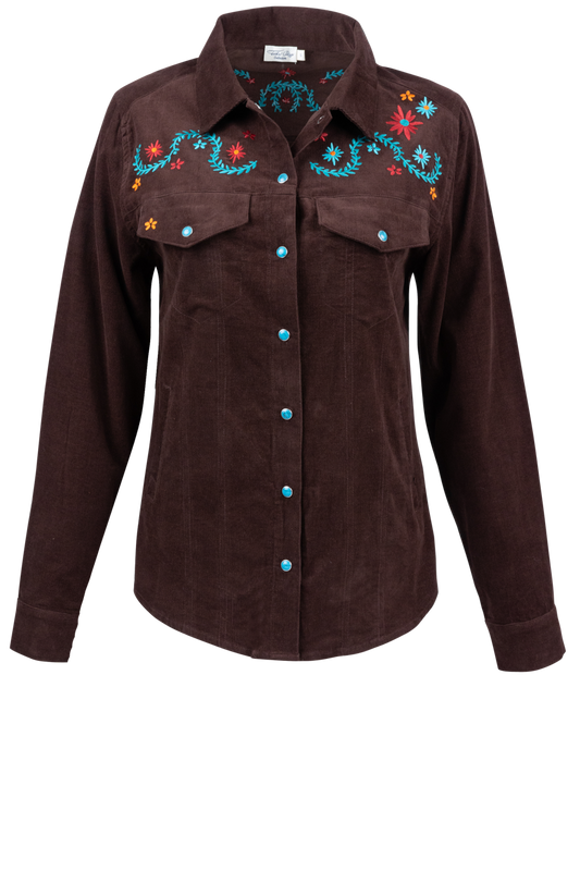 Tasha Polizzi Embroidered Corduroy Shirt