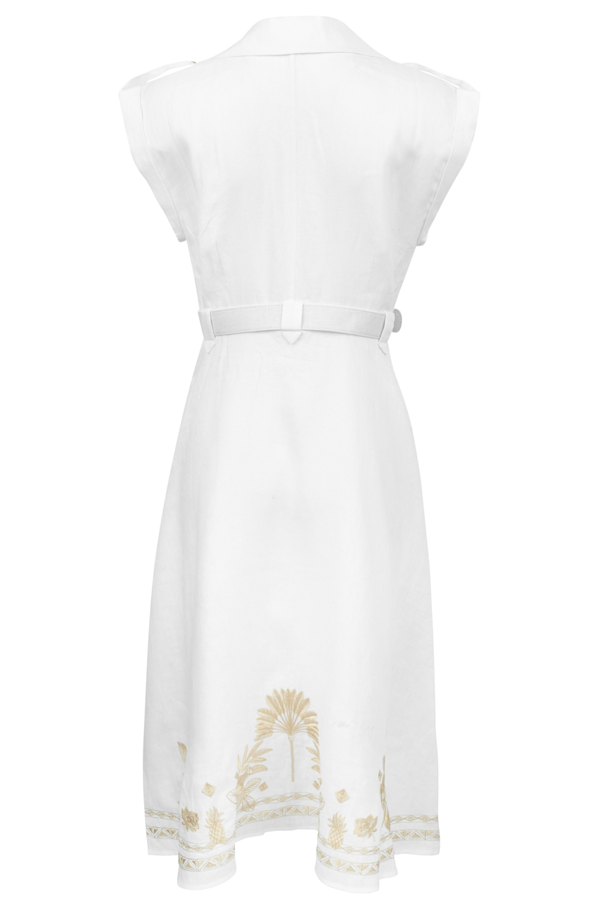 Hale Bob Embroidered Linen Dress