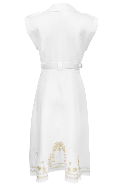 Hale Bob Embroidered Linen Dress