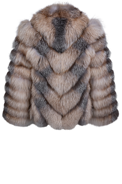 Pinto Ranch Tri-Colored Fox Fur Jacket