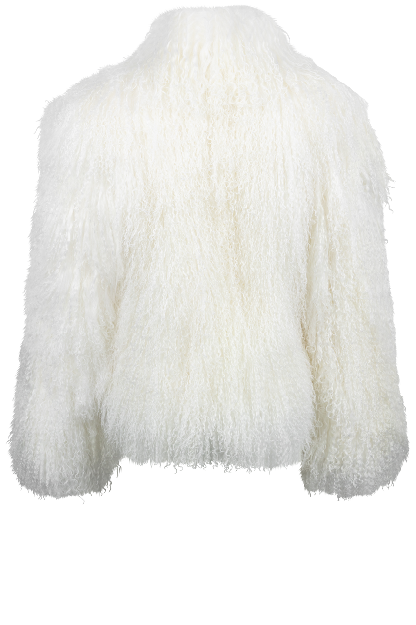Pinto Ranch White Tibetan Fur Jacket