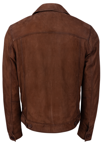 Pinto Ranch Brown Suede Button Up Jacket