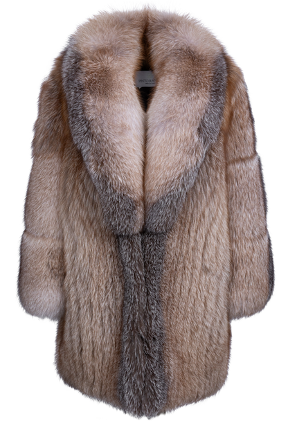 Pinto Ranch Multi-Colored Fox Fur Coat