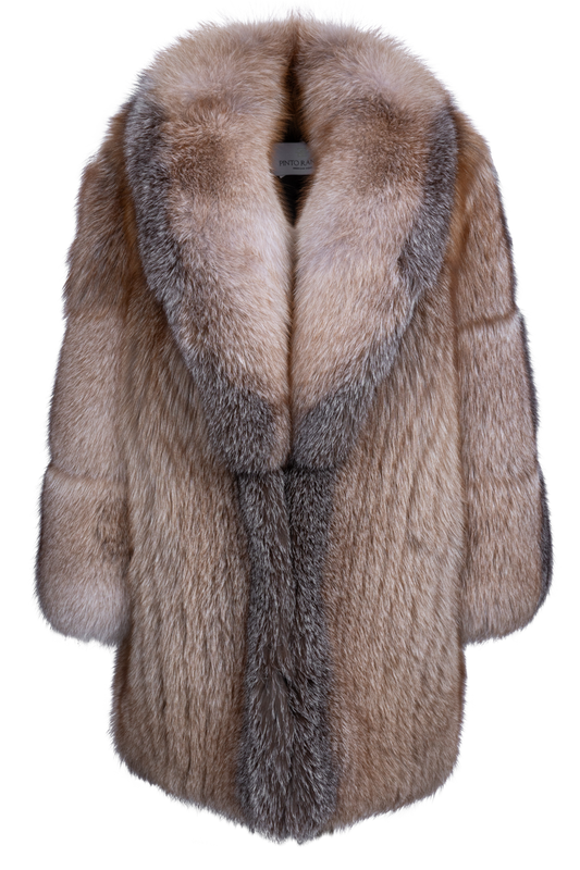 Pinto Ranch Multi-Colored Fox Fur Coat