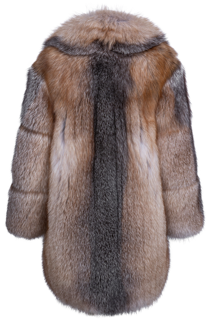 Pinto Ranch Multi-Colored Fox Fur Coat