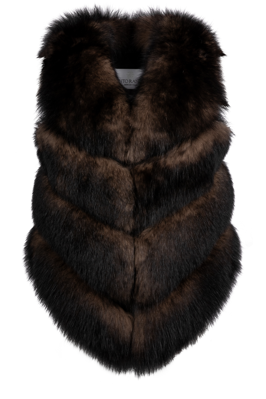 Pinto Ranch Dark Brown Fur Vest