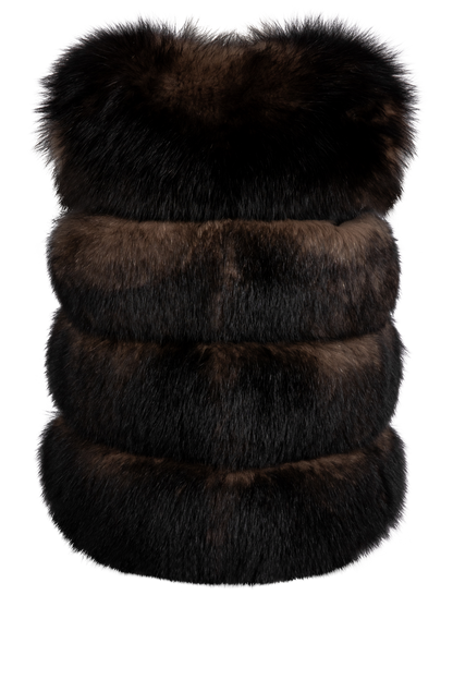 Pinto Ranch Dark Brown Fur Vest