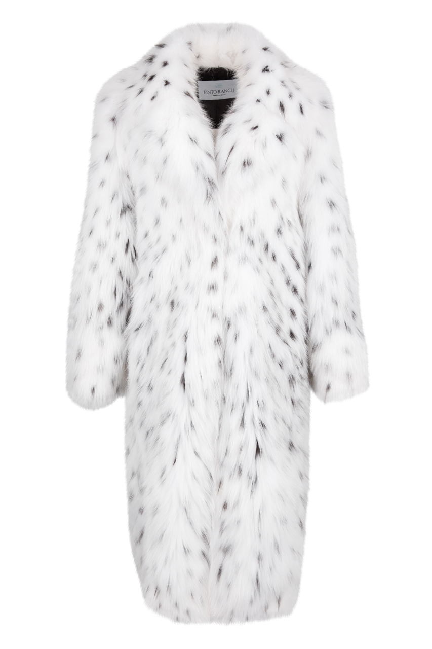 Pinto Ranch Long White Lynx Coat