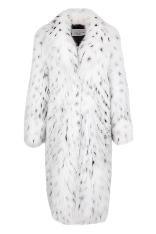 Pinto Ranch Long White Lynx Coat