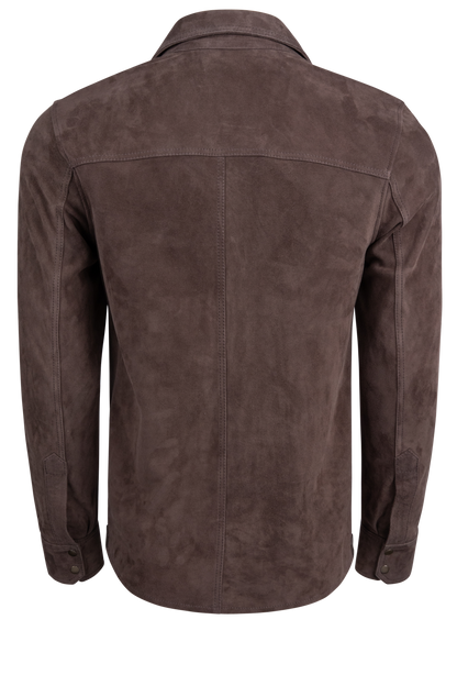 Pinto Ranch Brown Suede Shirt Jacket