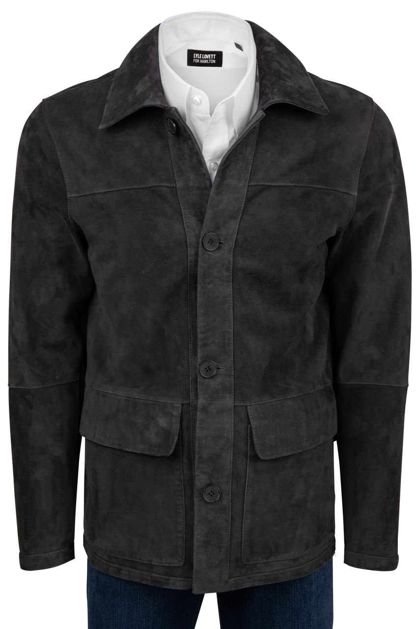 Pinto Ranch Charcoal Reversible Suede Jacket
