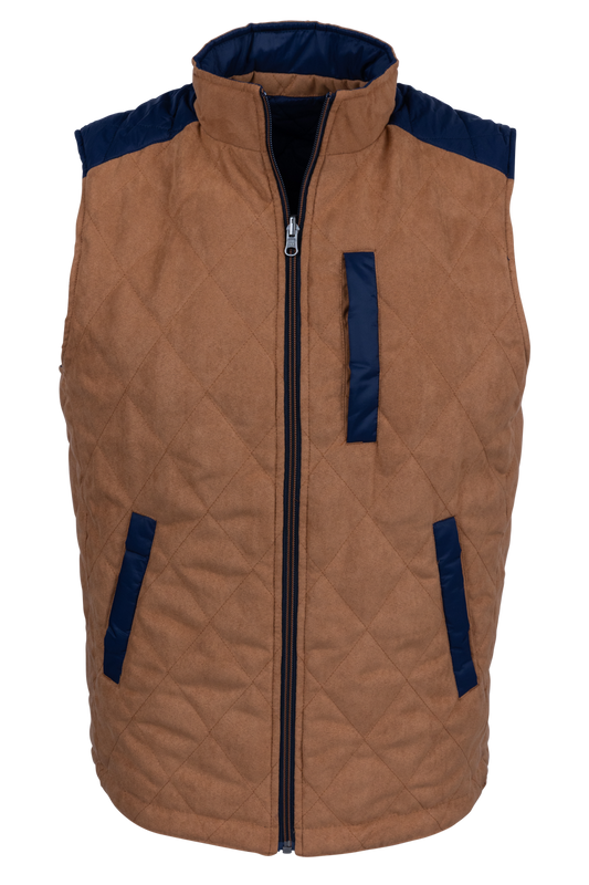 Madison Creek High Point Reversible Vest - Brown/Navy