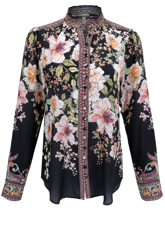 Hale Bob Hanna Silk Floral Blouse