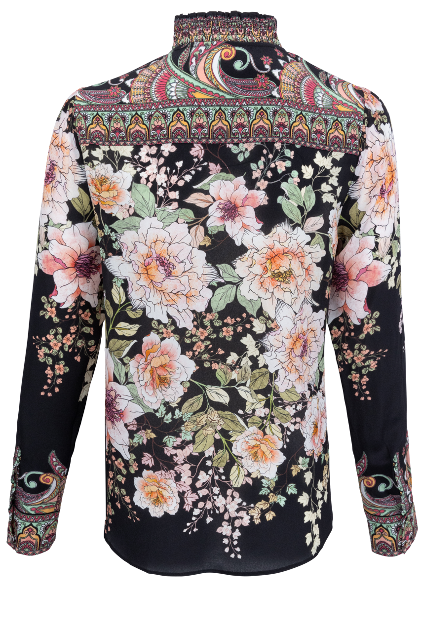 Hale Bob Hanna Silk Floral Blouse