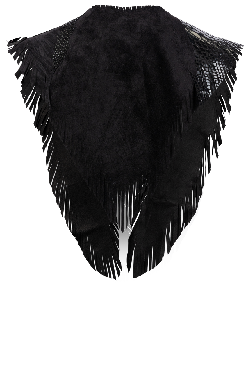 Pat Dahnke Stamped Black Python Kickapoo Collar
