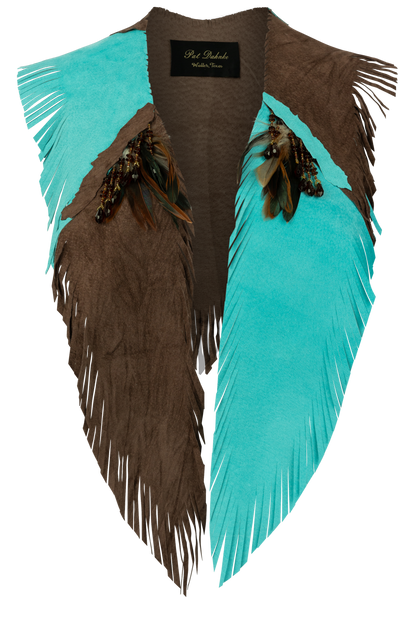 Pat Dahnke Turquoise & Brown Kickapoo Collar