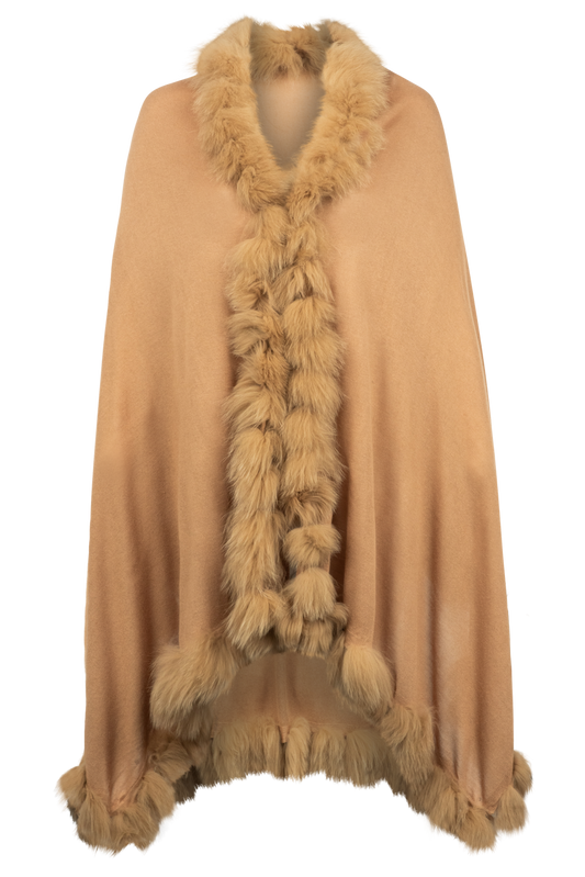 Dolce Cabo Cashmere & Fur Cape