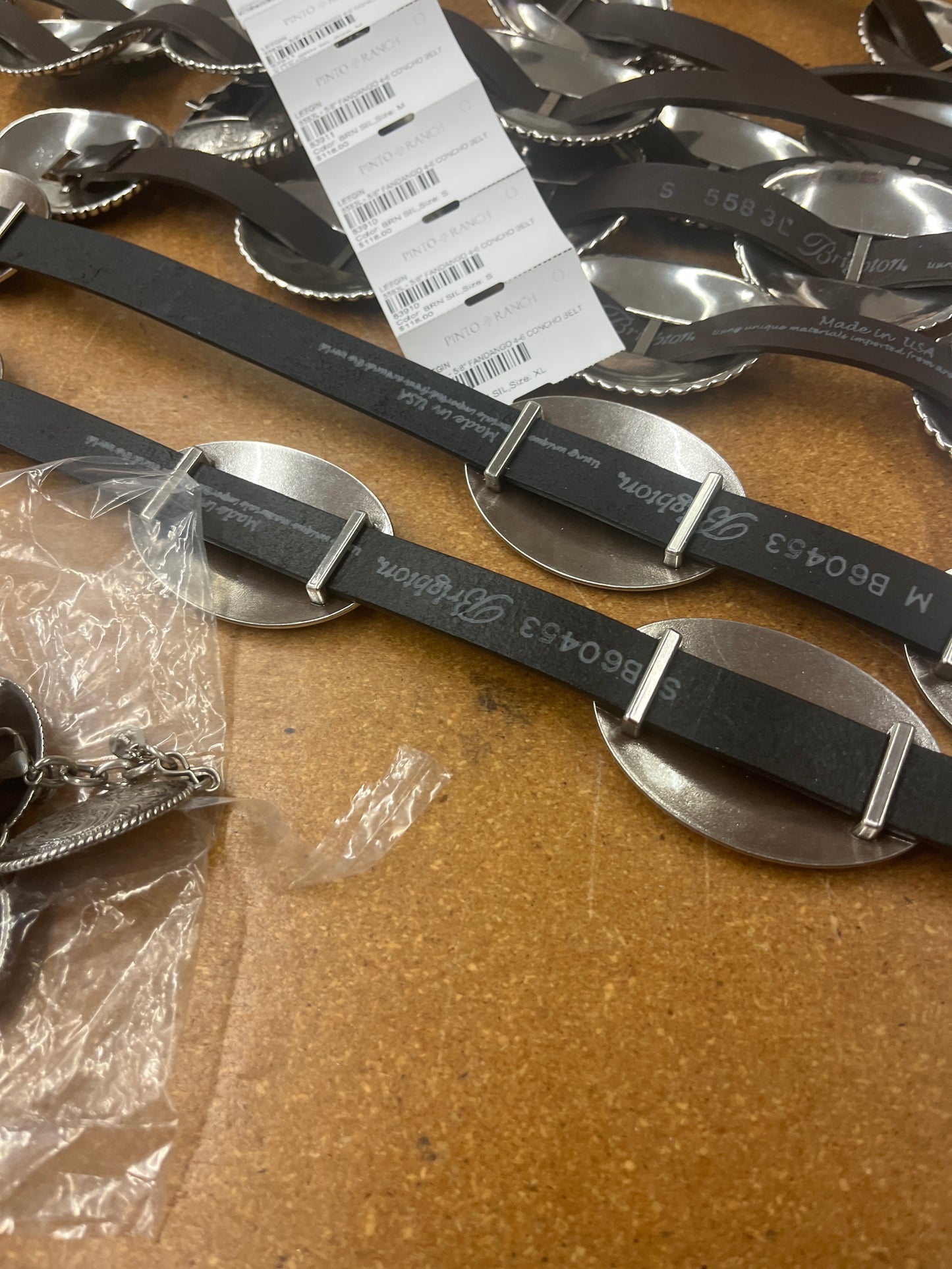 Tony Lama Western Silver Concho Belt