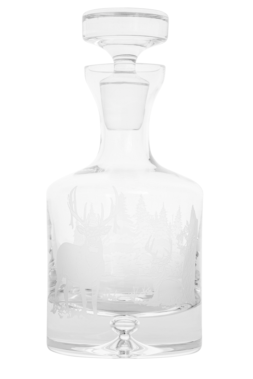 Evergreen Crystal Whitetail Decanter