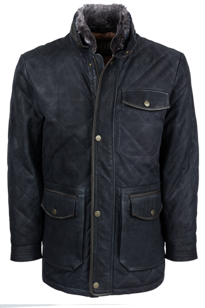 Madison Creek Sedona Goat Suede Jacket - Navy