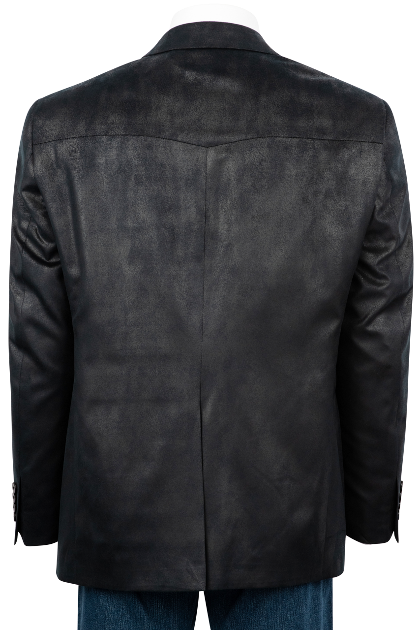 Coppley Black Leather Micro Fiber Sport Coat