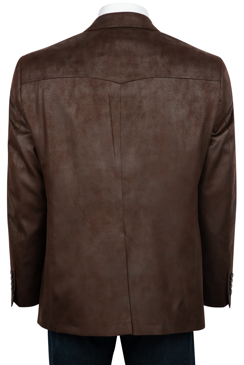 Coppley Dark Brown Leather Micro Fiber Sport Coat