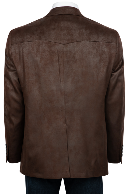 Coppley Dark Brown Leather Micro Fiber Sport Coat