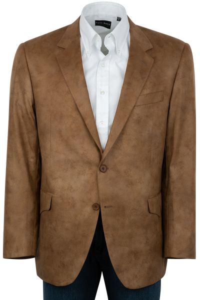Pinto Ranch Tan Leather Micro Fiber Western Sport Coat | Pinto Ranch