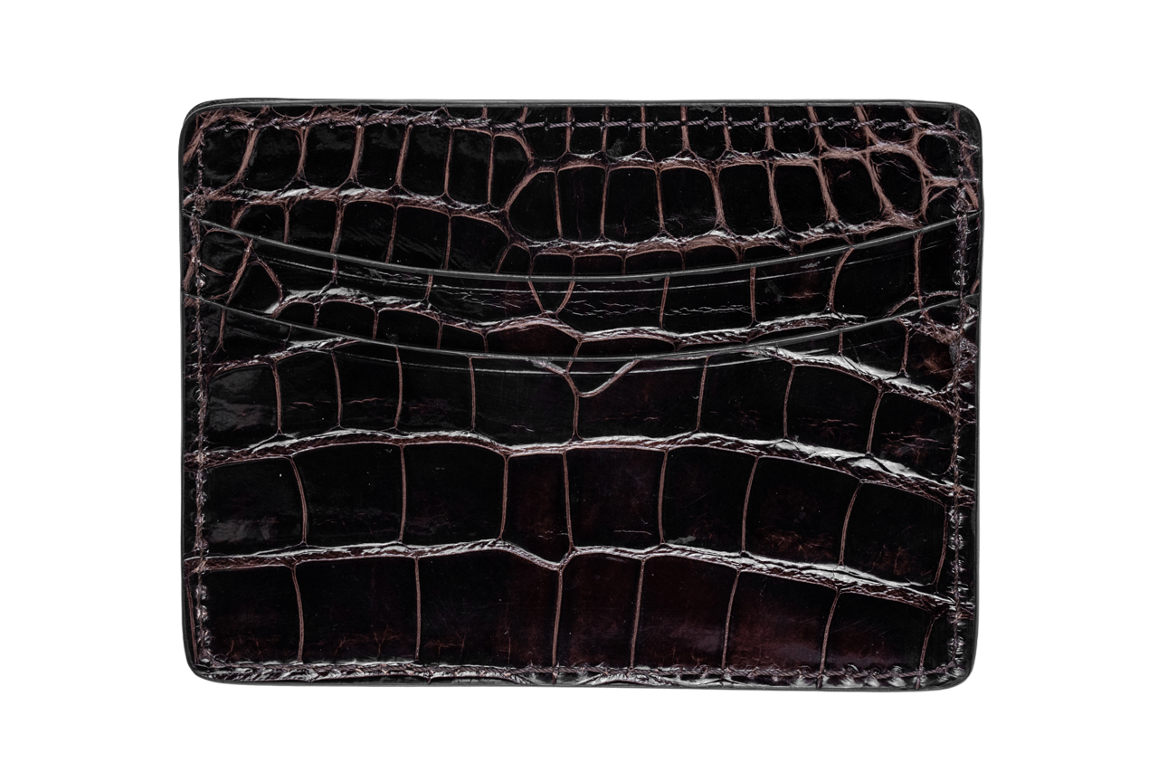 Pinto Ranch 5-Card Alligator Card Case