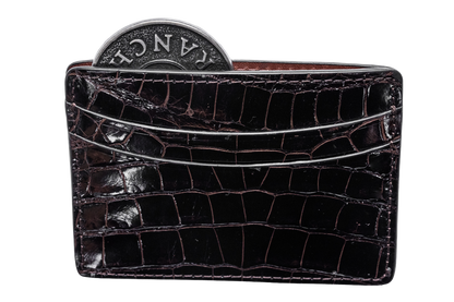 Pinto Ranch 5-Card Alligator Card Case