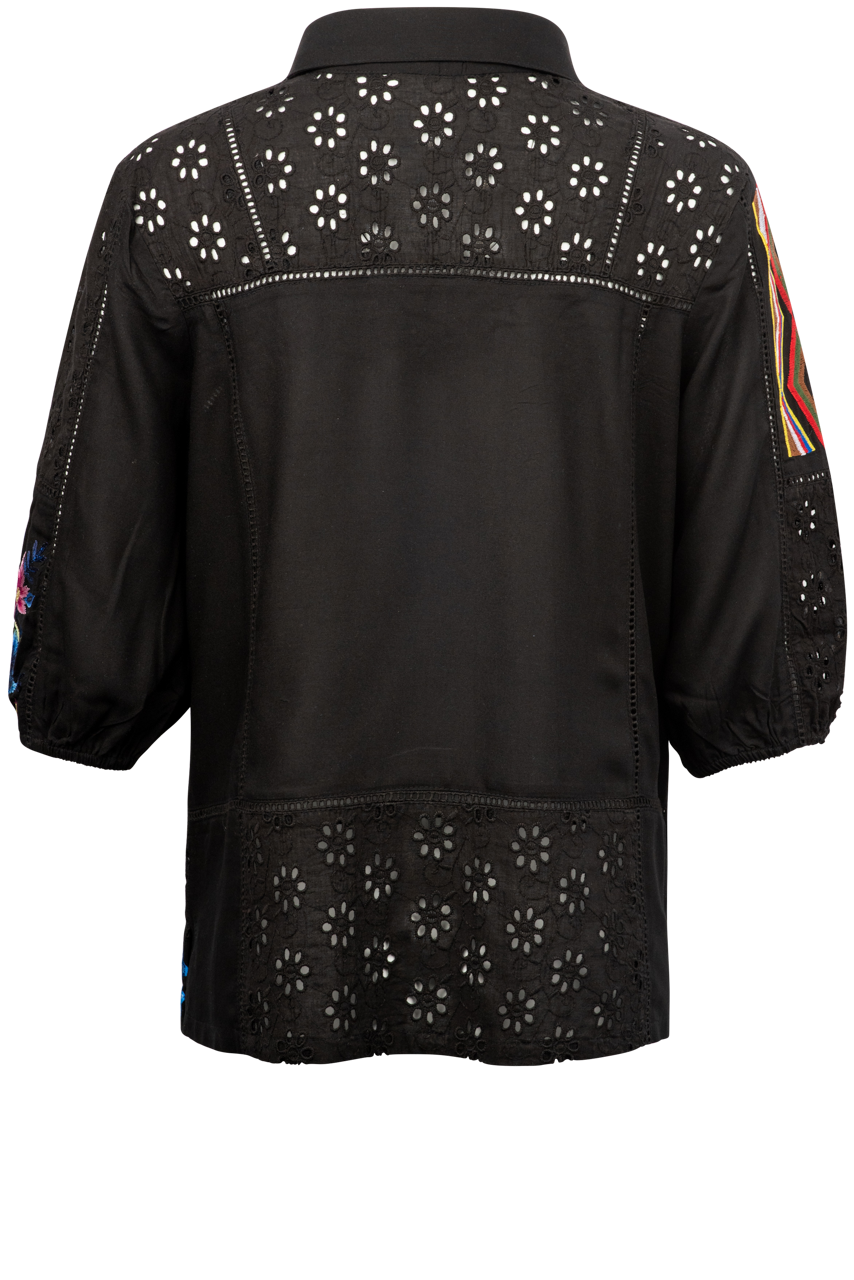 Vintage Collection Black Patchwork Western Top | Pinto Ranch