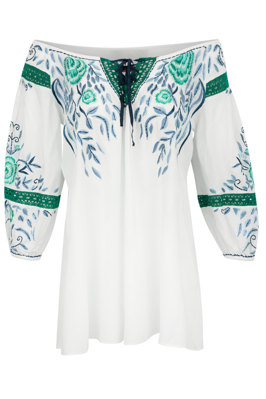 Vintage Collection Spruce Embroidered Tunic Top