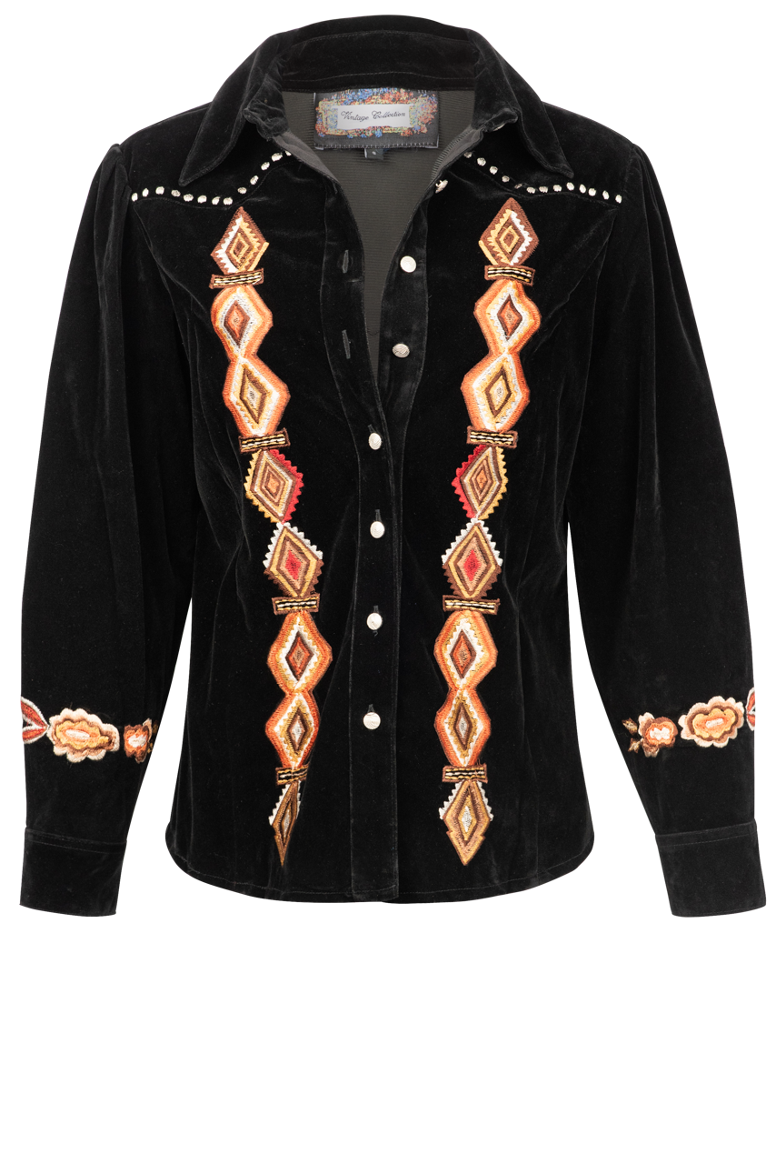 Vintage Collection Whiskey Studded Suede Shirt