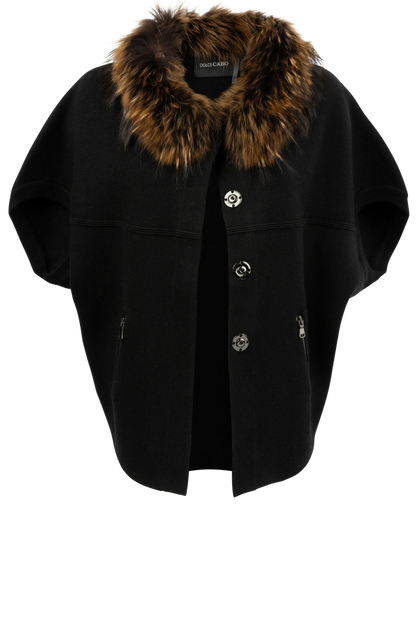 Dolce Cabo Fur Trimmed Cardigan