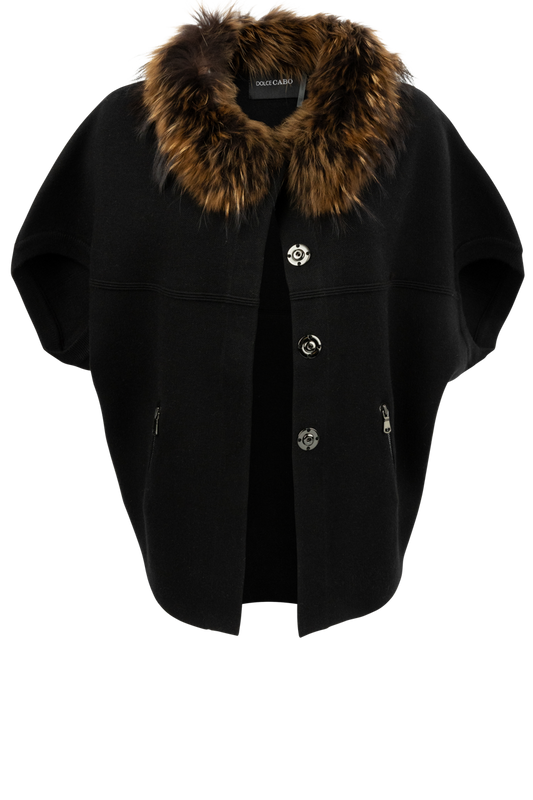 Dolce Cabo Fur Trimmed Cardigan