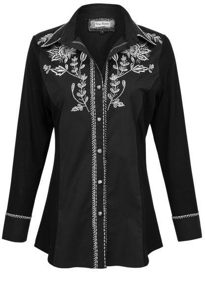 Vintage Collection Black Embroidered Western Shirt