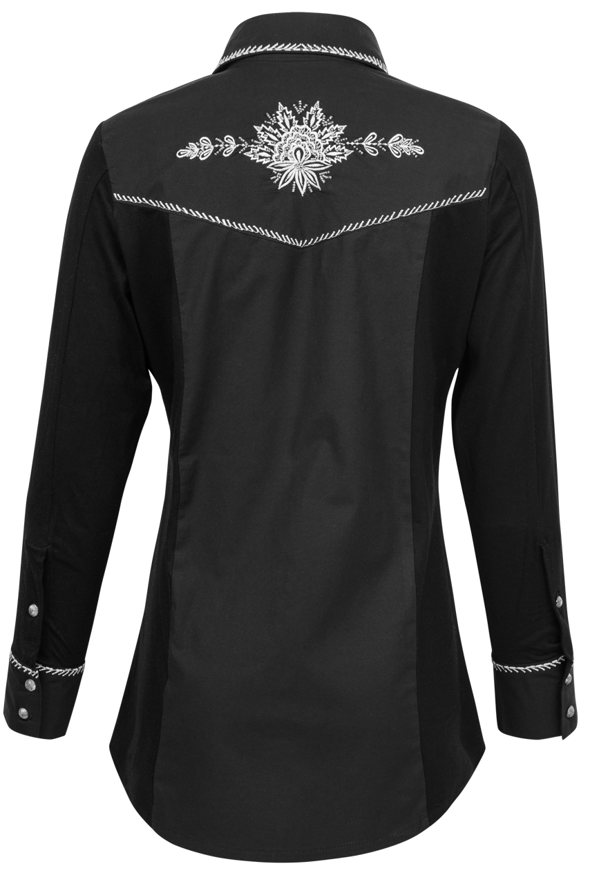 Vintage Collection Black Embroidered Western Shirt