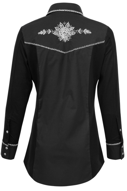 Vintage Collection Black Embroidered Western Shirt