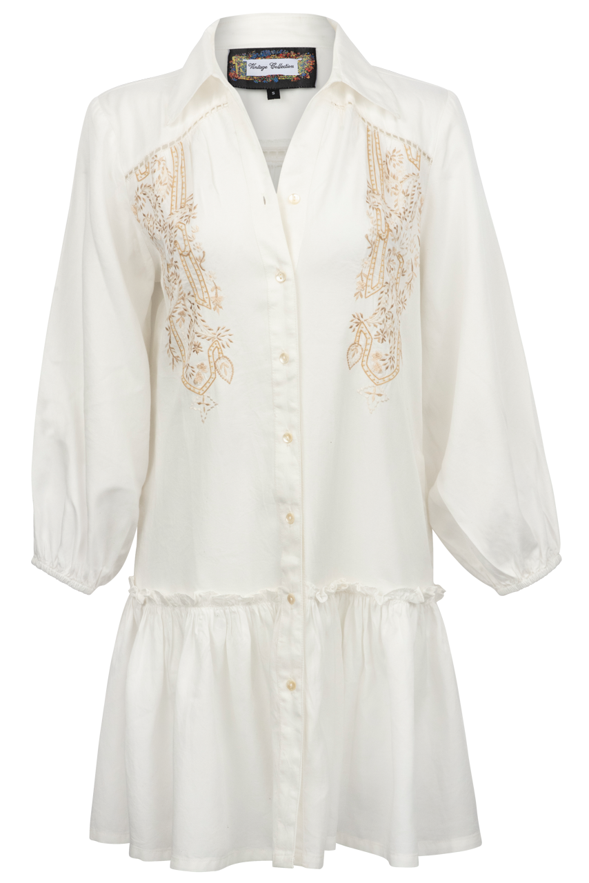 Vintage Collection Embroidered Ivory Dress