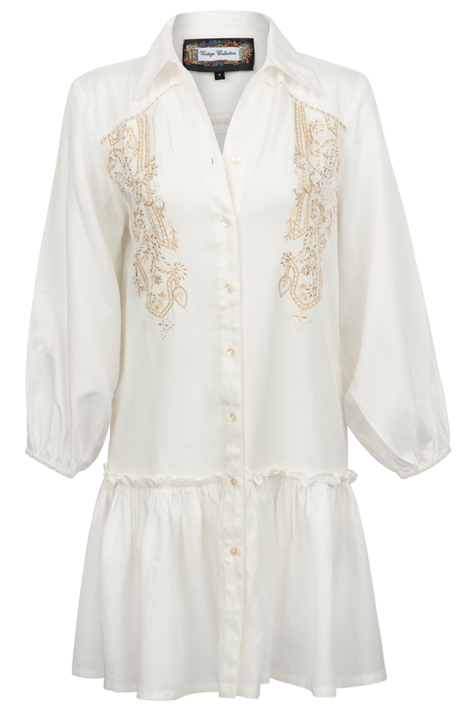 Vintage Collection Embroidered Ivory Dress