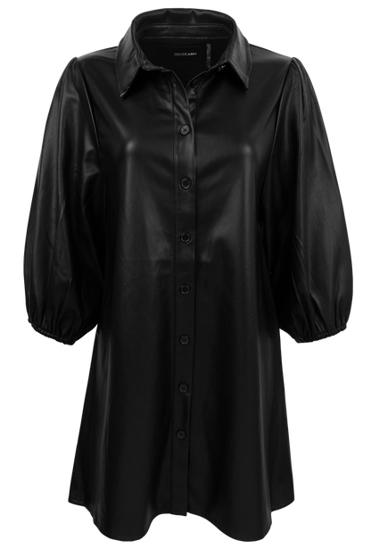 Dolce Cabo Vegan Leather Shirt Dress