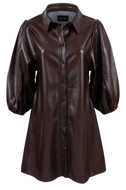 Dolce Cabo Vegan Leather Tunic Dress - Neutrals