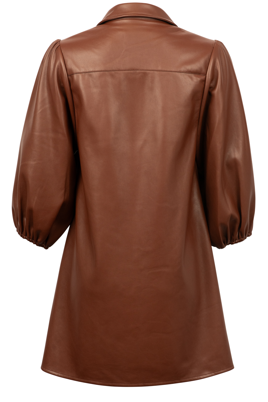 Dolce Cabo Vegan Leather Shirt Dress