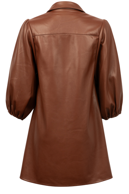 Dolce Cabo Vegan Leather Shirt Dress