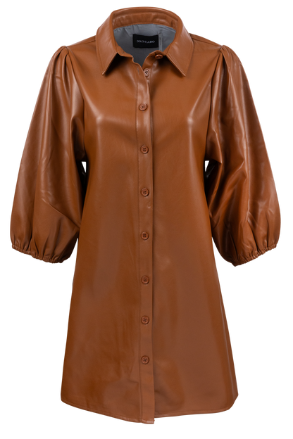 Dolce Cabo Vegan Leather Tunic Dress - Neutrals