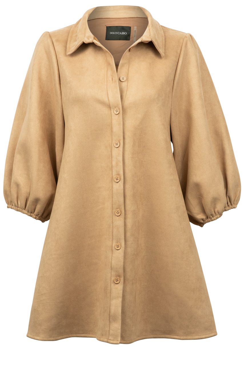 Dolce Cabo Faux Suede Shirt Dress