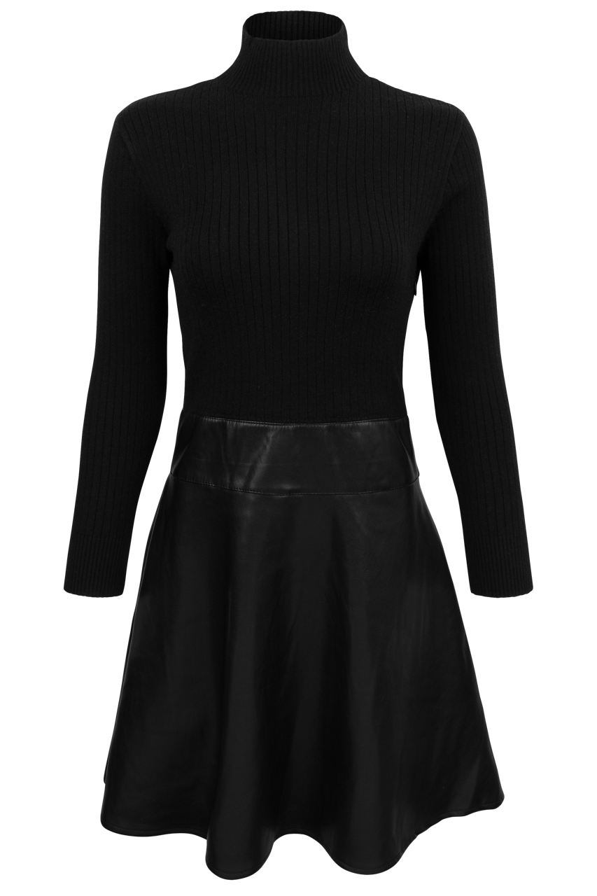 Dolce Cabo Vegan Leather Turtleneck Dress